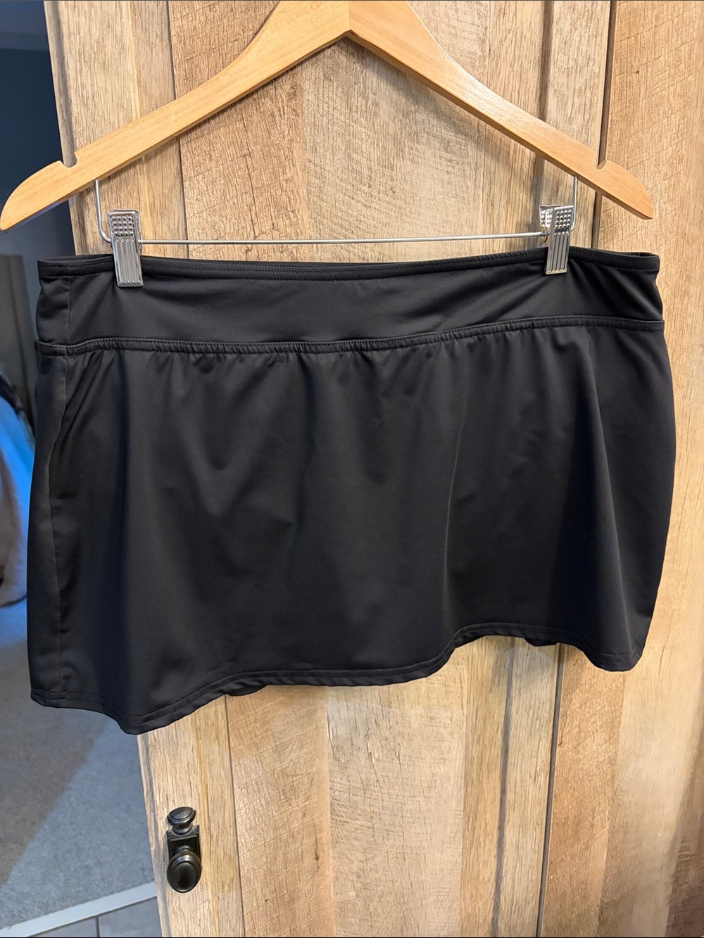 Lands End 16 Black Active Swim Skort skirt
